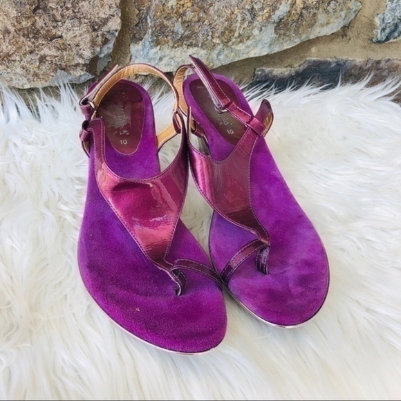 AQUATALIA by MARVIN K Purple and Silver Sandals size - Picture 1 of 7